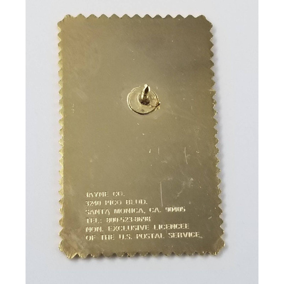 VTG Love Crayon Rainbow USPS USA 22 C Stamp Enamel Pin Jayne Co White Blue Red.. - Picture 4 of 4